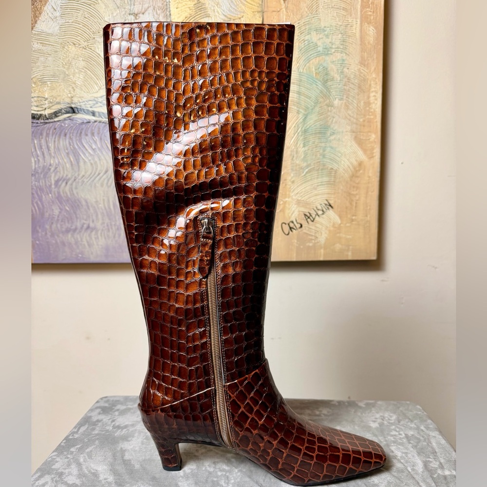 NewFranco Sarto Brown Andria Wide Women's Boots Size 8M